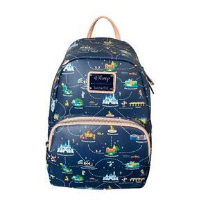 Loungefly Disneyland 65th Anniversary Attraction 2 in 1 Convertible Backpack NWT